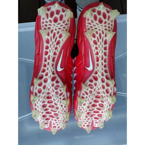 Nike Alpha Menace Pro Mid Black White Red Football Cleats Size 14 - Picture 5 of 8